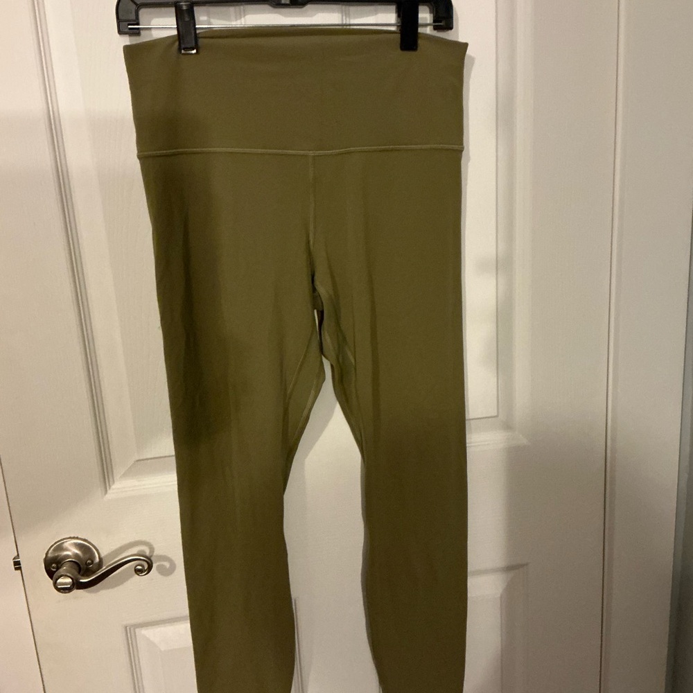 lululemon: Align High-Rise leggings 28”, size 10 in Bronze Green (W5CZ4S)